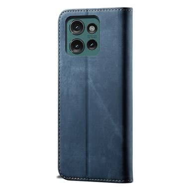 SKALO Motorola Edge 50 5G Jeans Flip Cover - Blå