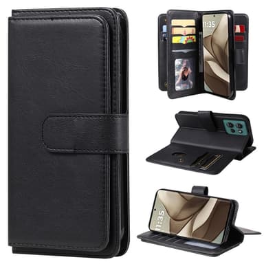 SKALO Motorola Edge 50 5G 10-RUM Flip Cover - Sort