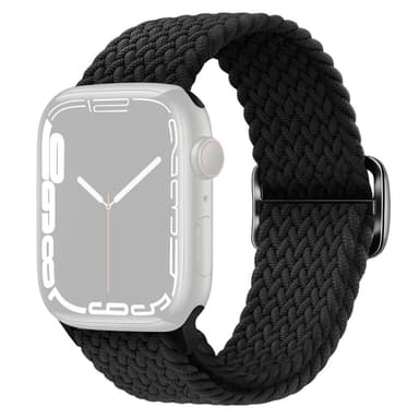 SKALO Flettet Rem Apple Watch Series 7-9 45mm - Sort
