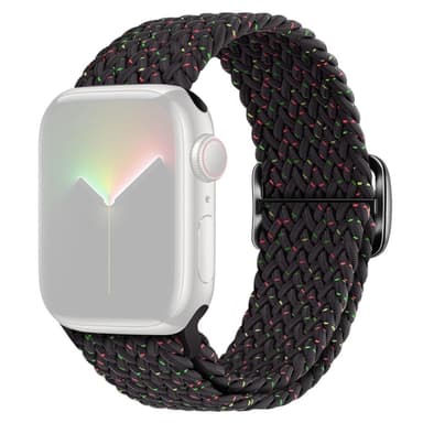 SKALO Flettet Rem Apple Watch Series 10 42mm - Sort-Prikker
