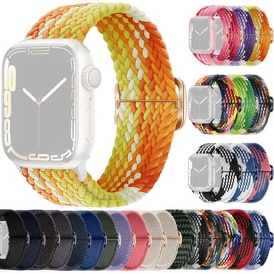 SKALO Flettet Rem Apple Watch SE 44mm - Orange-Gul