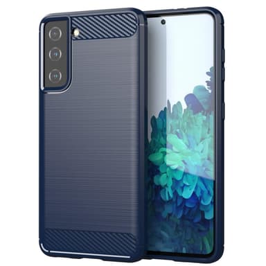 SKALO Samsung S21 Plus Armor Carbon Stødsikker TPU-cover - Blå
