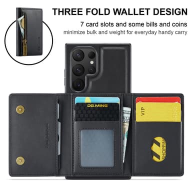 Samsung S24 FE etui med RFID beskyttelse / Magnetisk pung etui med kortholder