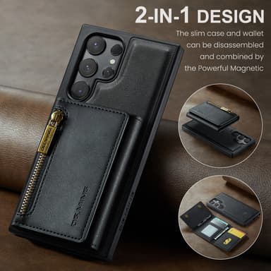 Samsung S24 FE etui med RFID beskyttelse / Magnetisk pung etui med kortholder
