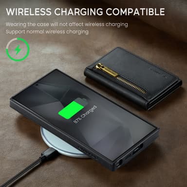 Samsung S24 FE etui med RFID beskyttelse / Magnetisk pung etui med kortholder