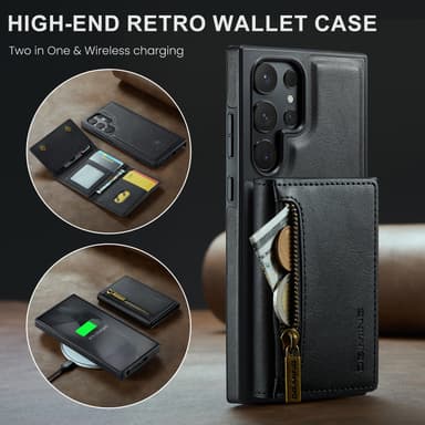 Samsung S24 FE etui med RFID beskyttelse / Magnetisk pung etui med kortholder
