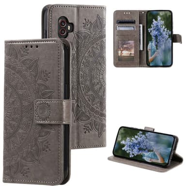 SKALO Samsung Xcover6 Pro 5G Mandala Flip Cover - Grå