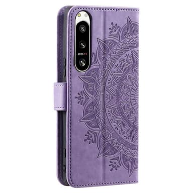 SKALO Sony Xperia 5 IV 5G Mandala Flip Cover - Lilla
