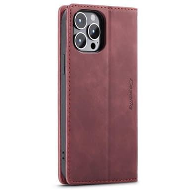 CASEME Retro tegnebog taske til iPhone 14 Pro - rød