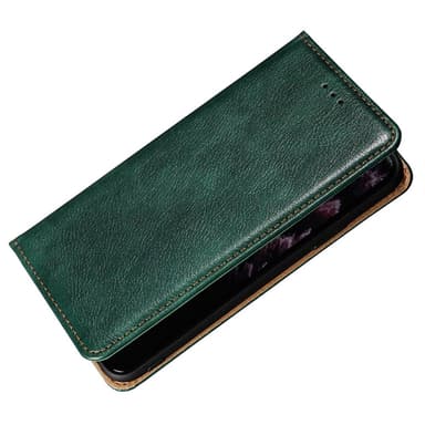 SKALO Motorola Edge 30 5G Flip Cover m. pung i PU-læder - Grøn