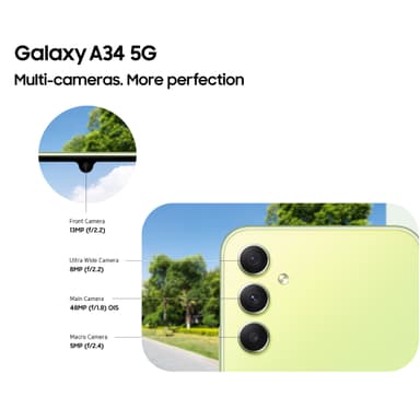 Samsung Galaxy A34 5G smartphone 6/128GB (grøn)