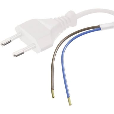 HAWA 1008201 Tilslutningskabel Strøm Hvid 1.50 m