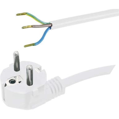 HAWA 1008227 Tilslutningskabel Strøm Hvid 5.00 m