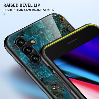 SKALO Samsung A54 5G Marmor hærdet glas TPU Cover - #2