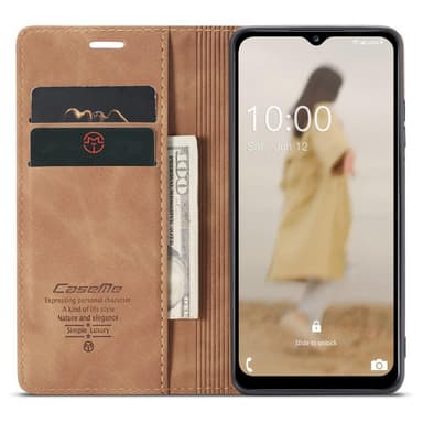 CASEME Retro Pung Taske til Samsung Galaxy A14 - Brun