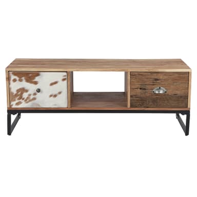 WOMO-DESIGN TV Lowboard Taipei cm med 2 skuffer 110x50x40, massivt træ Acacia og
