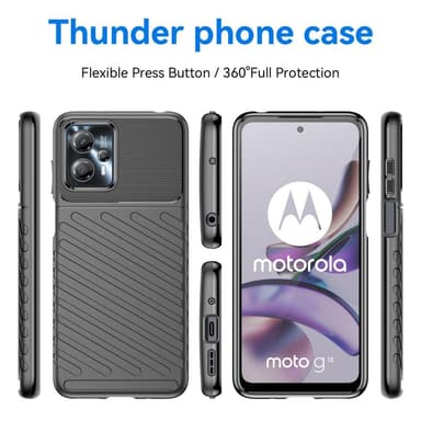 SKALO Motorola Moto G23 4G Twill TPU-cover - Sort