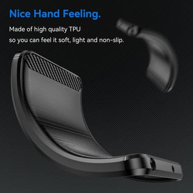 SKALO Motorola Edge 40 Pro 5G Armor Carbon Stødsikker TPU-cover - Sort