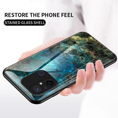 SKALO Xiaomi Redmi 12C 4G Marmor hærdet glas TPU Cover - #5