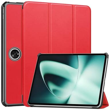 Til OnePlus Pad Tri-fold Stand Wake/Sleep Cover Tabletetui - Rød