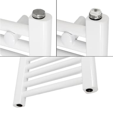 Elektrisk radiator 1200W Sahara 300 x 1800 mm hvid, sidetilslutning