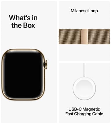 Apple Watch S9 41mm GPS+CEL (Gold Stainless/Gold Milanese Loop)