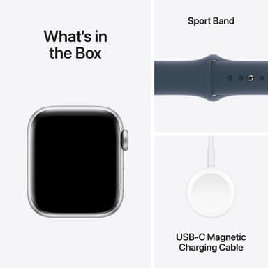 Apple Watch SE 2nd Gen 40mm LTE (Sølv Alu/Storm blå sportsrem M/L)