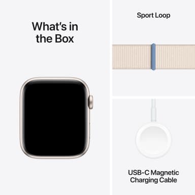 Apple Watch SE 2nd Gen 44mm GPS (Stjerneskær Alu/Stjerneskær sportsrem)