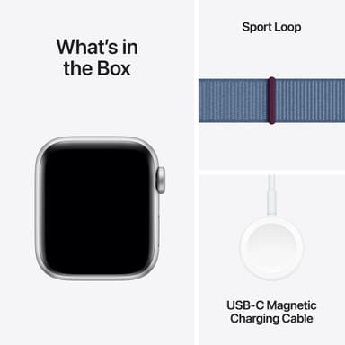 Apple Watch SE 2nd Gen 40mm GPS (Sølv Alu/Vinter blå sportsrem)