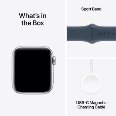 Apple Watch SE 2nd Gen 40mm GPS (Sølv Alu/Storm blå sportsrem M/L)