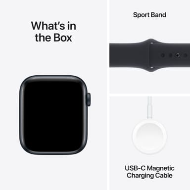 Apple Watch SE 2nd Gen 44mm LTE (Midnat Alu/Midnat sportsrem S/M)