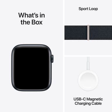 Apple Watch SE 2nd Gen 44mm LTE (Midnat Alu/Midnat sportsrem)