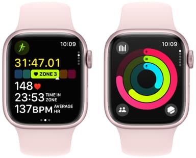 Apple Watch S9 41mm GPS (Pink Alu/Light Pink Sportsbånd) M/L