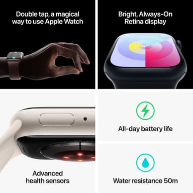 Apple Watch S9 41mm GPS (Pink Alu/Light Pink Sportsbånd) S/M
