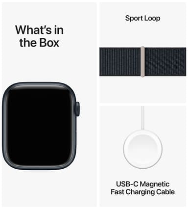 Apple Watch S9 45mm GPS+CEL (Midnight Alu/Midnight Sports-loop)