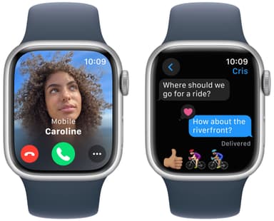 Apple Watch S9 41mm GPS (Silver Alu/Storm Blue Sportsbånd) S/M