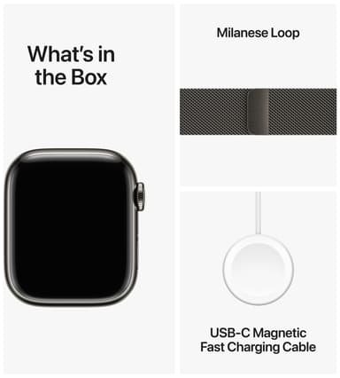 Apple Watch S9 45mm GPS+CEL (Graphite Stainless/Graphite Milanese)