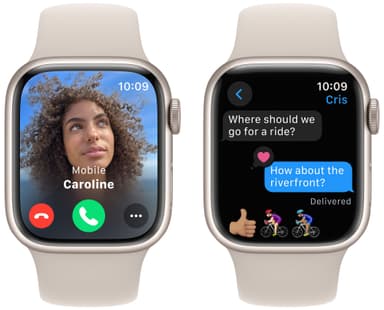 Apple Watch S9 41mm GPS+CEL (Starlight Alu/Starlight Sportsbånd) S/M