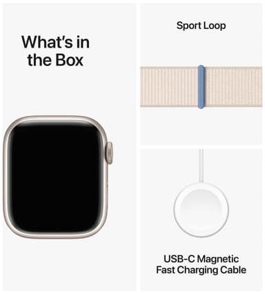 Apple Watch S9 41mm GPS+CEL (Starlight Alu/Starlight Sports-loop)