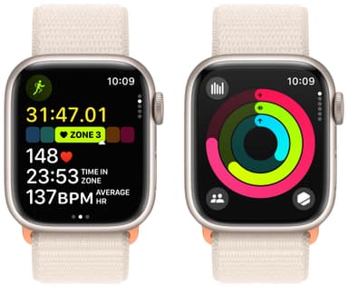Apple Watch S9 41mm GPS+CEL (Starlight Alu/Starlight Sports-loop)