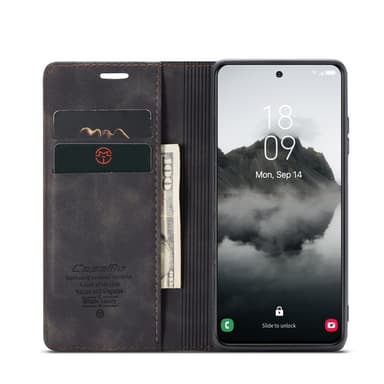 CASEME Retro Pung Taske til Samsung Galaxy S24 FE - Sort