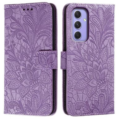 Til Samsung Galaxy A16 5G / A16 4G Flip Cover i PU Læder med Blomster Mønster