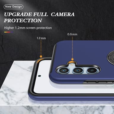 Til Samsung Galaxy A16 5G / A16 4G Hybrid Cover med Roterbar Ringholder