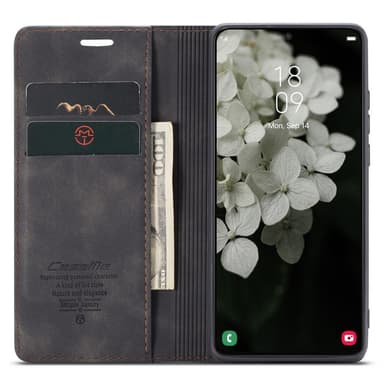 CASEME Retro Pung Taske til Samsung Galaxy S22 - Sort