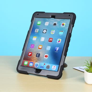 iPad 9,7-tommer (2017)/(2018) PEPKOO 360 graders drejeligt kickstand tabletcover