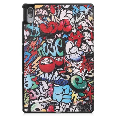 Trefoldet stativdæksel til Lenovo Tab P11 Pro TB-J706F - Graffiti