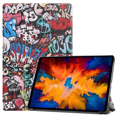 Trefoldet stativdæksel til Lenovo Tab P11 Pro TB-J706F - Graffiti