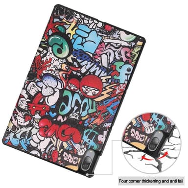 Trefoldet stativdæksel til Lenovo Tab P11 Pro TB-J706F - Graffiti