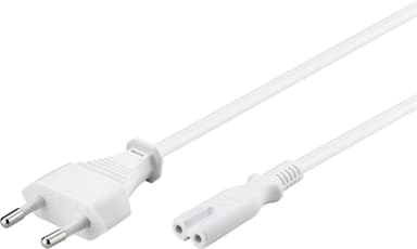 Tilslutningskabel med Euro-stik, 3 m, hvid