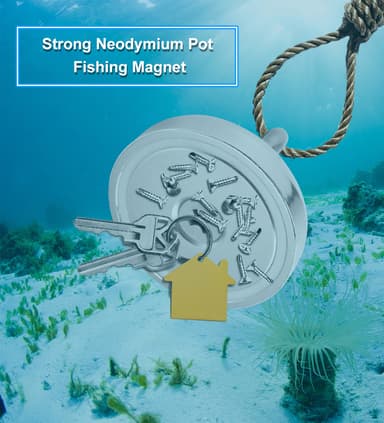 Metaldetektor Neodym magnet med reb 10 meter / 20 kg